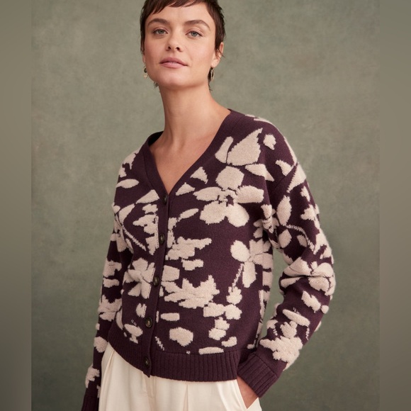 Garnett Hill Iris 100% Cashmere Cardigan size Large - Picture 2 of 6